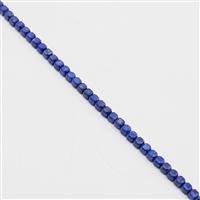60cts Lapis Lazuli Faceted Cubes Approx 5.5cm, 20cm Strand