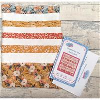 Living in Loveliness Disappearing Nine Patch Orange Floral Quilt Kit