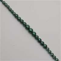 160cts Army Green Rock Lava Graduated Plain Rounds Approx Round 6 to12mm, 38cm Strand