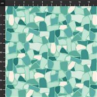Primavera Tile on Mint Fabric 0.5m