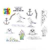 Creative Muse Designs Clear Stamp Set - Seagull Bay