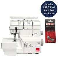 Elna eXtend 864 Air Threading Overlocker - exclusive to Sewing Street with FREE Blind Stitch Foot worth £42