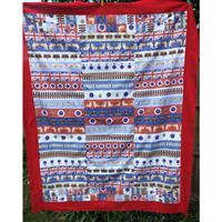 Red Queens Jubilee Twisted Strips Quilt Kit: Instructions, Fabric Panel & Fabric (1m)