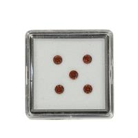 0.50cts Red Garnet Round Brilliant Approx 3x3mm Pack of 5 (N)