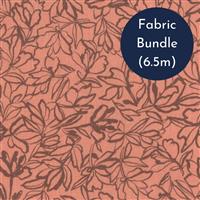 Floral Viscose Linen Print Rose Fabric Bundle (6.5m)