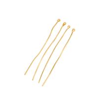 Gold Plated Base Metal Ball Headpins, 40mm/2mm (100pcs)