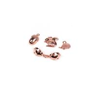 Rose Gold Plated Base Metal Autumn Charm Pack, Approx 15mm (4pcs)
