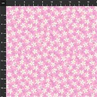 Primavera White Daisies on Pink Fabric 0.5m