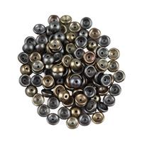 Czech Teacup Beads - Matte Metallic Leather, 4x2mm (100pcs)