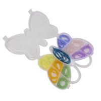 Butterfly Storage Box Approx 18.5x14.5x2.5cm with Approx 4mm Glass Pastel Rainbow Bicones Approx 30cm