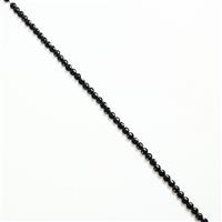 60cts Black Agate Faceted Coins Approx 6mm, 38cm 