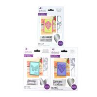 Gemini Abstract Shape Stamp and Die 12PC Collection - Butterfly, Balloon & Love