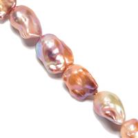 Hint Of Lilac Freshwater Cultured Baroque Pearls Approx 12-18mm, 38cm Strand