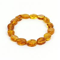 Baltic Amber Ovals Approx. 12x8-17x2mm, 20cm Strand