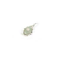 925 Sterling Silver Pendant With Approx 10x8mm Type A Burmese Jade & 2mm White Topaz
