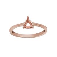 Rose Gold Plated 925 Sterling Silver Triangle Ring Mount (To fit 5mm gemstone)- 1pcs
