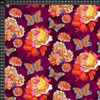 Anna Maria Horner Love Always Purple Flower Bloom Fabric 0.5m