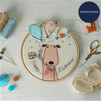 Helen Newton Birthday Puppy Embroidery Instructions