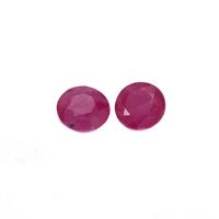 0.65cts Kenyan Ruby 4.5x4.5mm Round Pack of 2 (H)