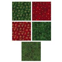Christmas Red & Green Fat Quarter Pack of 5