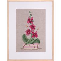 The Cross Stitch Guild Inspired by Orchids on Linen - Exclusive to Sewing Street