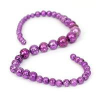 160cts Purple Lava Rock Graduated Plain Rounds Approx 6 to12mm, 38m Strand