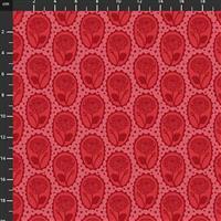 Anna Maria Horner Love Always Red Rose Stamp Fabric 0.5m