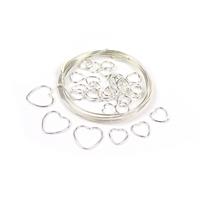 Love is in the Air; Sterling Silver Heart Shaped Jump Rings & Sterling Silver Wire 