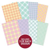 Adorable Scorable Pattern Packs - Pastel Plaids, Contains 24 x A4 350gsm Adorable Scorable sheets