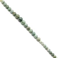 148cts  Type A Burmese Jade Plain graduated Round Approx 6mm, 8mm, 10mm, 35cm Loose strand