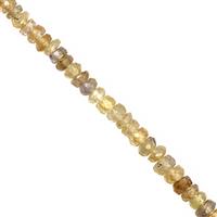 20cts Yellow Tanzanite Faceted Rondelle Approx 2x1 to 4x1.50mm, 17cm Strand