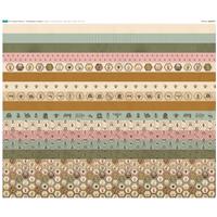 Beekeeper Cottage 18 Strips Fabric Panel (140 x 122cm)