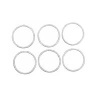 925 Sterling Silver Hammered Round Jump Ring, Approx ID 20mm, 6pcs
