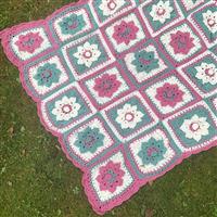 Marriner Crochet Flower Garden Throw Kit