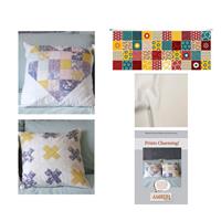 Daisy Amber Makes Prints Charming Cushion Duo Kit: Instructions, Fabric Panel & Fabric (2m)
