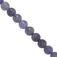 50cts Tanzanite Smooth Rounds Approx 4.5x4.5mm, 20Cms Strand