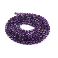 290cts Amethyst Plain Round Approx 6mm, 1 Metre Strand