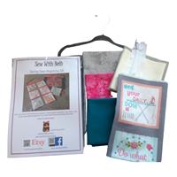 Sew with Beth Sewing Room Tidy Full Kit: Instructions, Fabric Panel, Hanger, Zip & Felt