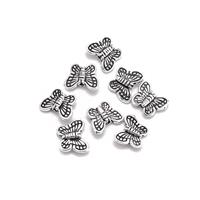 925 Sterling Silver Butterfly Spacer Beads Approx 8x9mm (8pcs)