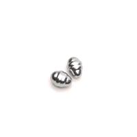 Silver Ringed Baroque Shell Pearls Approx 16x23mm, 2pcs