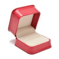 Red Mock Croc Ring Box
