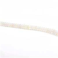 190cts White Onyx Plain Rondelle approx 4 to 8mm, 35cm Strand