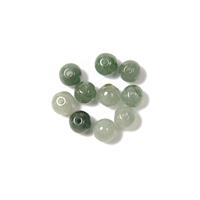 6cts Type A Emerald Green Oil Jadeite Plain Rounds Approx. 4mm, 10pcs