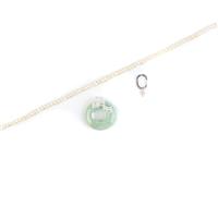 Type A Jadeite Huaigu, Zircon & Freshwater Pearl Tassel Necklace Kit