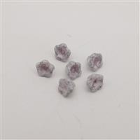 Chalk White Teracota Copper Flower Bells 6x8mm, 5pcs