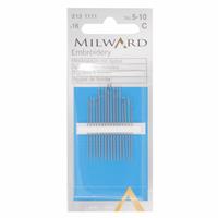 Hand Sewing Needles - Embroidery/Crewel - Nos 5-10 (16 Pieces)