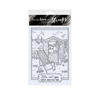 NEW - For the Love of Stamps - Beach Hut A6 Stamp Set