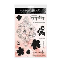 For the Love of Stamps - Geranium Bouquet A5 Stamp Set, inc; contains 13 stamps