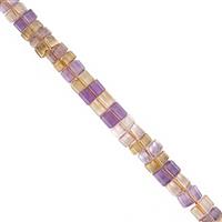 45cts Ametrine Graduated Faceted Wheels Approx 4x3 to 6x3mm, 17cm Strand with Spacers