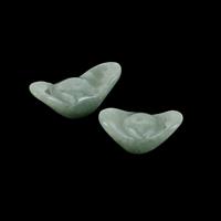 50cts Type A Jadeite Fancy Carved Sycee Approx 30x13mm (2 Pack)